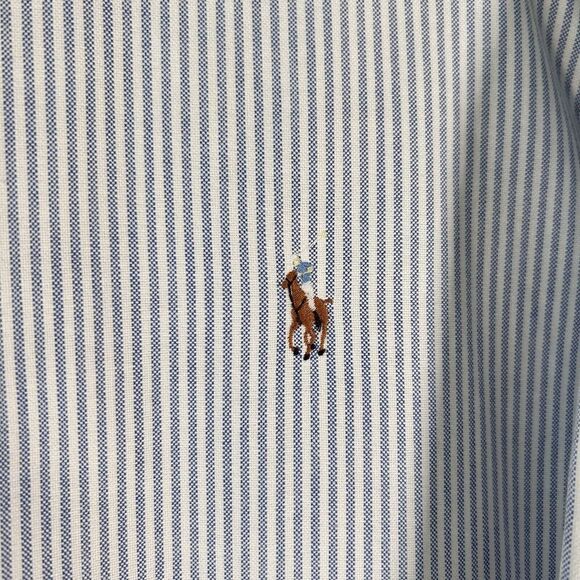 Ralph Lauren Dress Shirt Men 16 34 Striped Button Up Long Sleeve Yarmouth - Picture 4 of 10